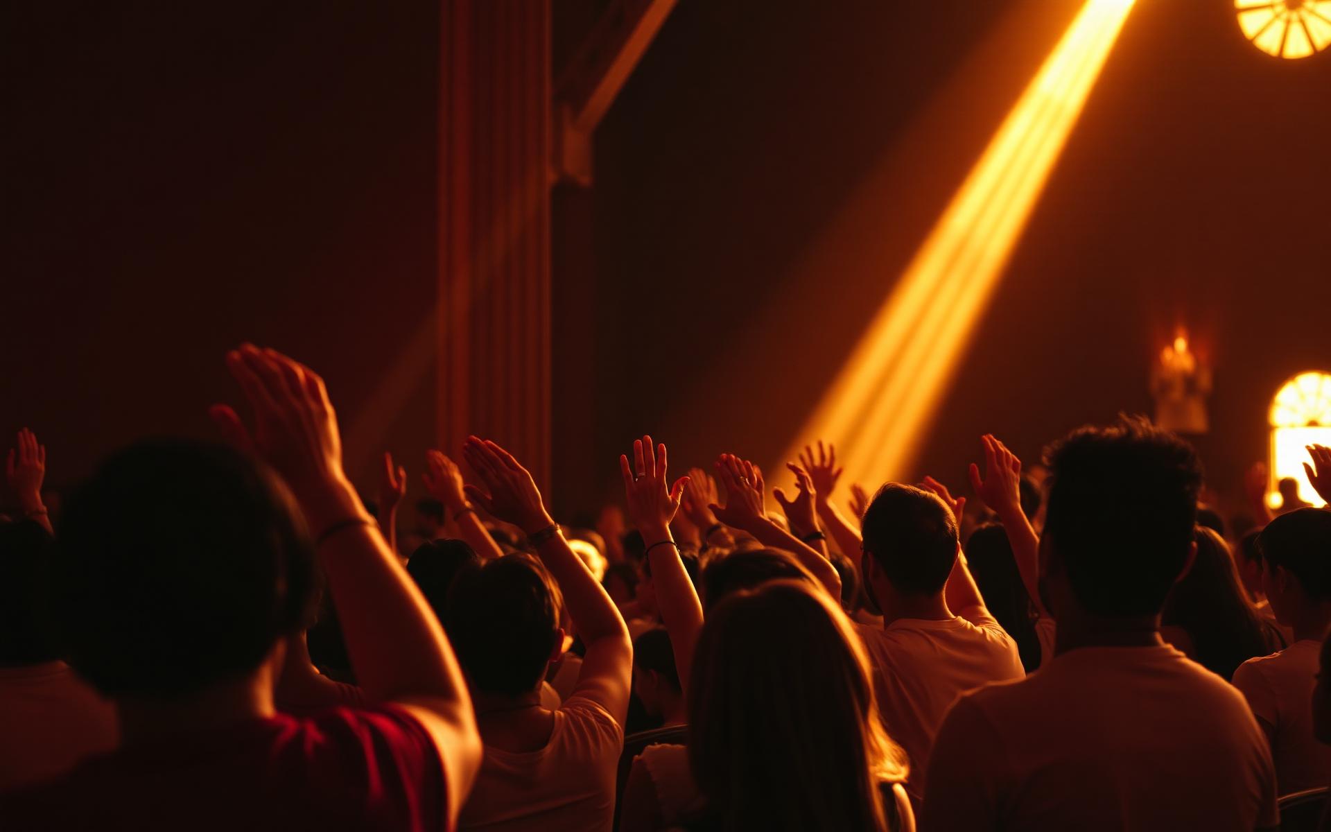 Congregation in worship